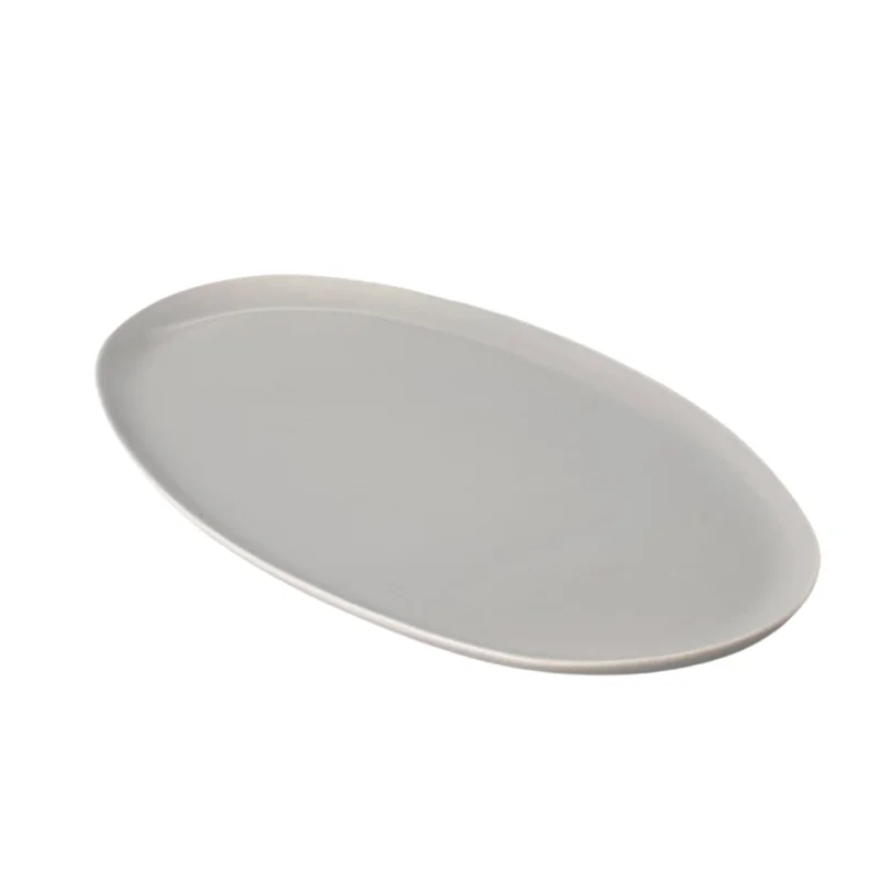 Grey Oval Serving Platter