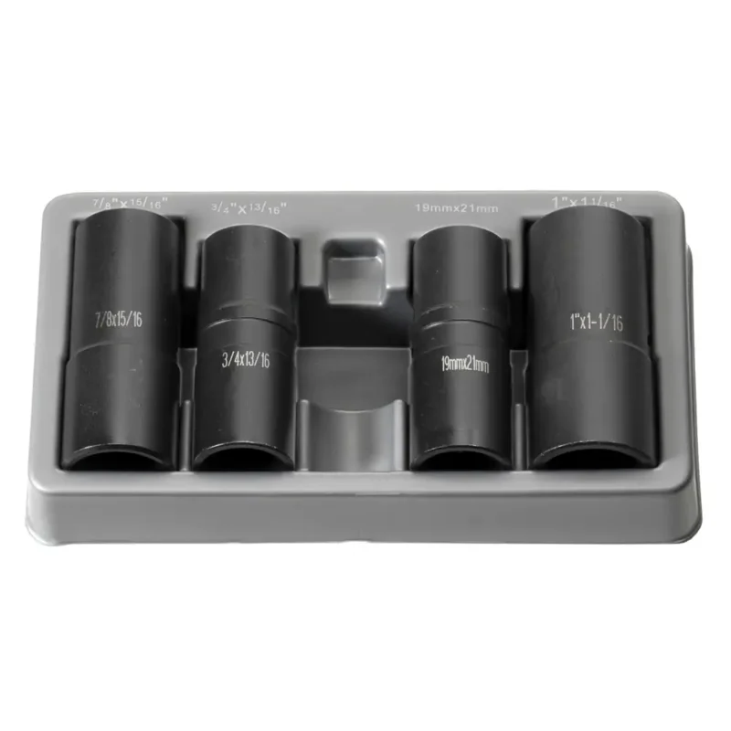 Grey Pneumatic 1504FW 1/2" Drive Thin Wall Flip Style Deep Socket Set (4 Pcs)