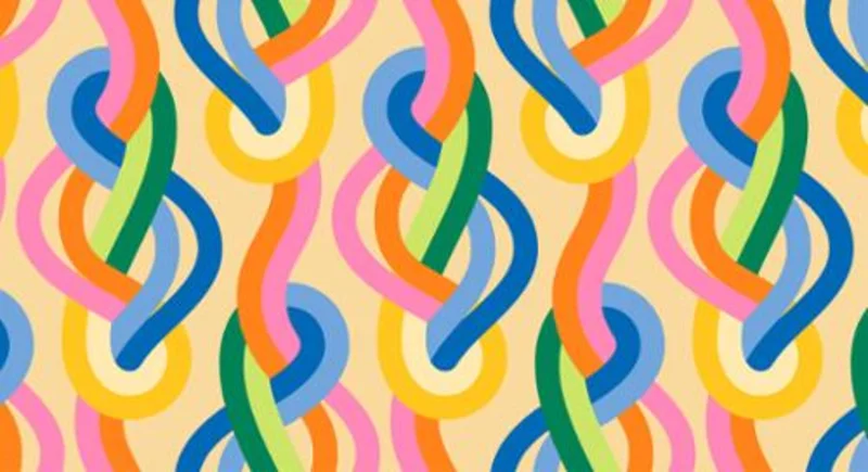 GROOVE: Knotted Geometric Stripe-Luminous (1/4 Yard)