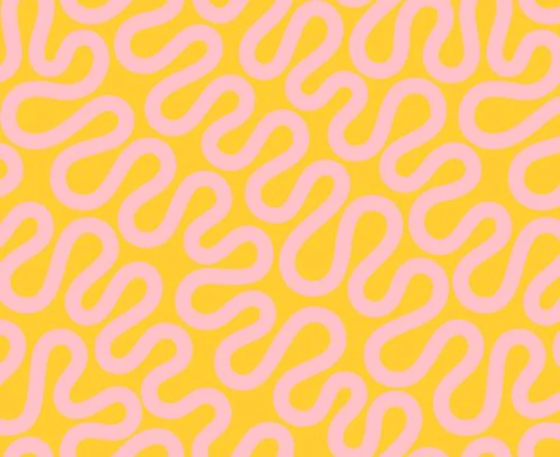 GROOVE: Unspooled Geometric Swirls-Sunshine Glow (1/4 Yard)