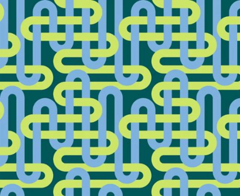 GROOVE: Woven Geometrics-Verdant Green (1/4 Yard)
