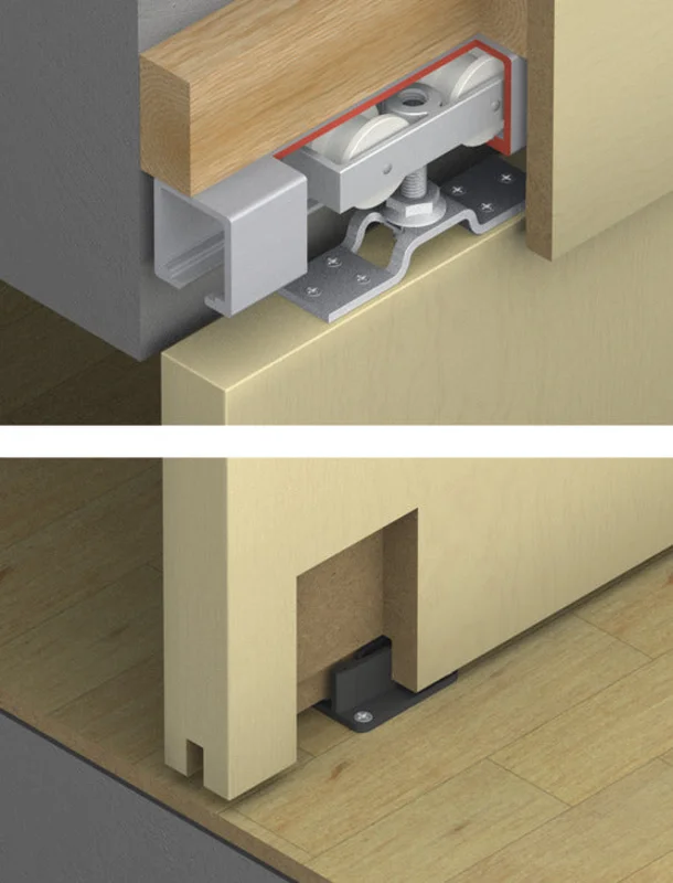 Hafele HAWA Junior 120/A Sliding Door Hardware Set (Track NOT Included)