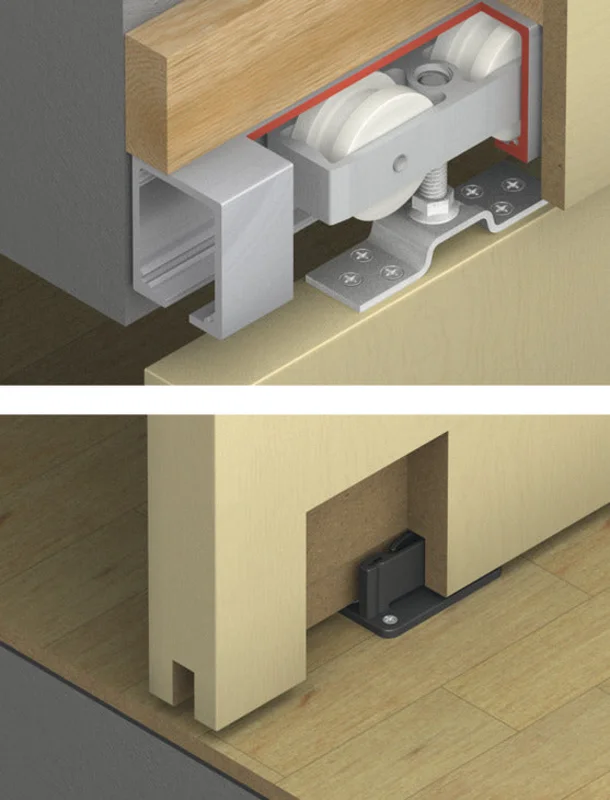 Hafele HAWA Junior 250/A Sliding Door Hardware Set (Track NOT Included)