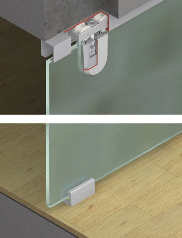 Hafele HAWA Junior 40/GP Sliding Door Hardware Set (Track NOT Included)