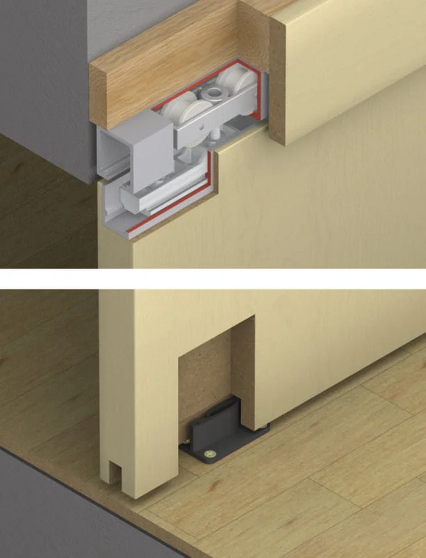 Hafele HAWA Junior 80/B Sliding Door Hardware Set (Track NOT Included)