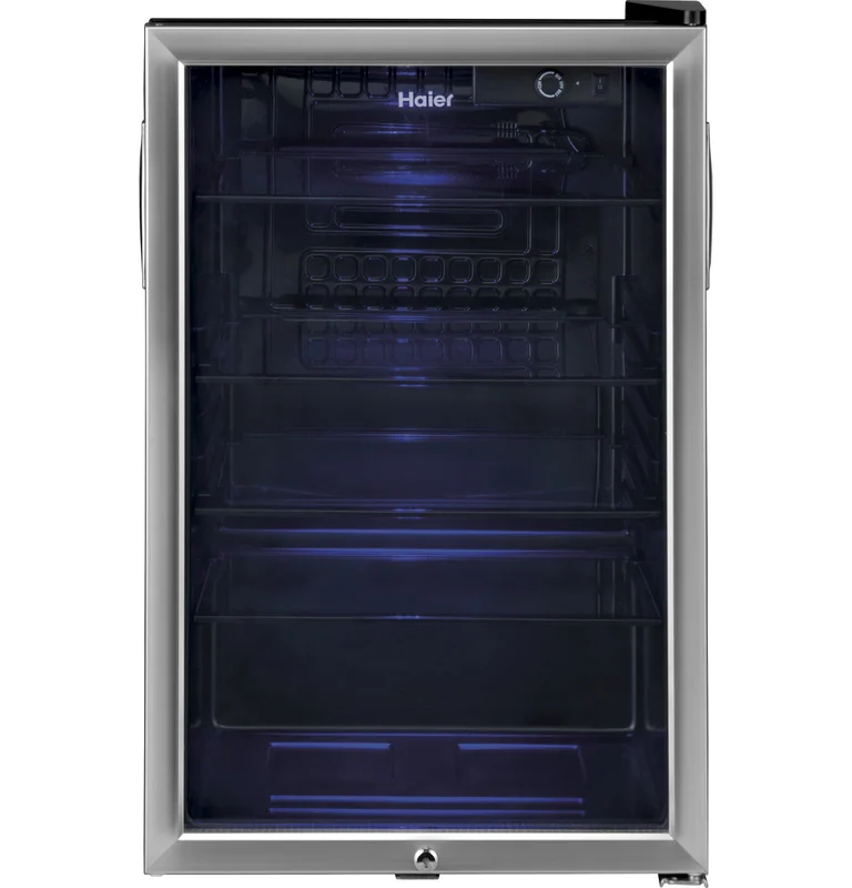 Haier - 20.5 Inch 150-can Capacity Beverage Centre Refrigerator in Stainless - HEBF100BXS Stainless