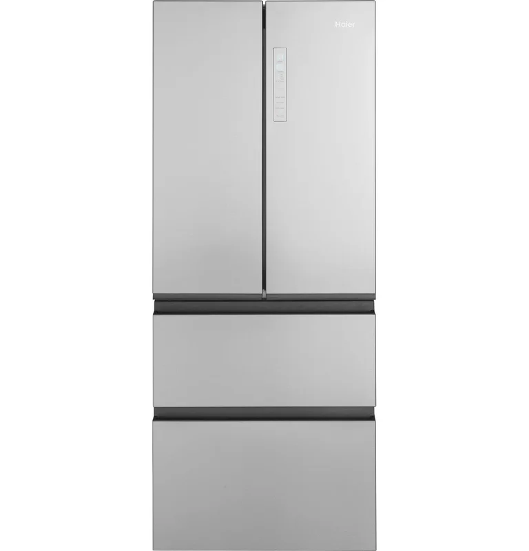 Haier - 27.75 Inch 14.5 cu. ft 4-Door Refrigerator in Stainless - QJS15HYRFS Stainless