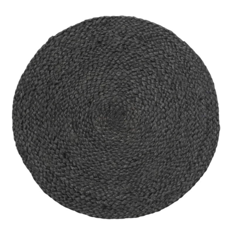 Hand-Woven Jute Placemat, Black