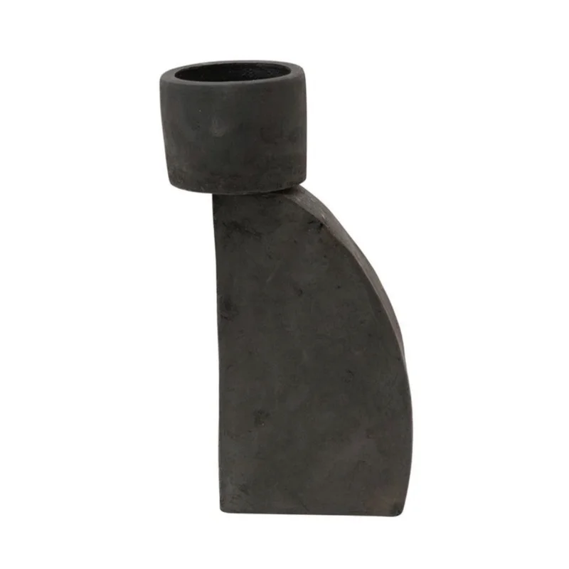 Handmade Terra-cotta Planter/Tealight Holder, Black