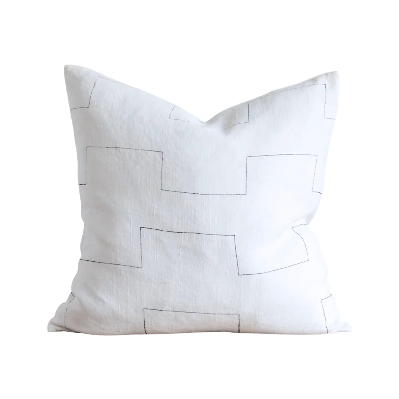 Harbor Light Charcoal Pillow 22" X 22"