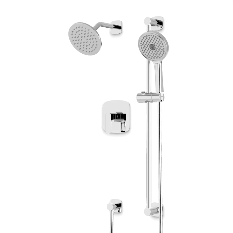 Harmony 2-Way Pressure Balance Shower Trim Kit with Hand Shower on Slide Bar with Separate Water Outlet