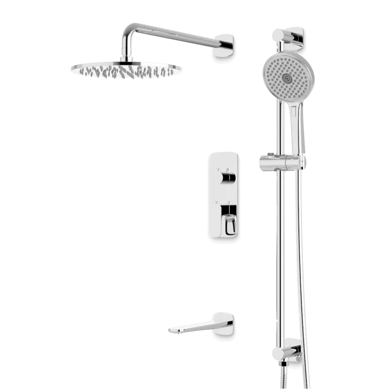 Harmony Thermostatic Shower Trim Kit with Hand Shower on Slide Bar, Tub Filler