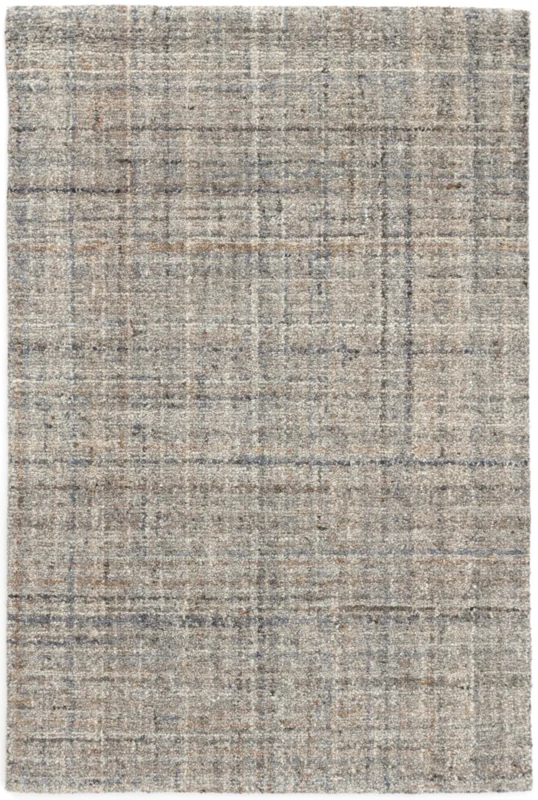 Harris Hand Micro Hooked Wool Rug, Blue/Brown