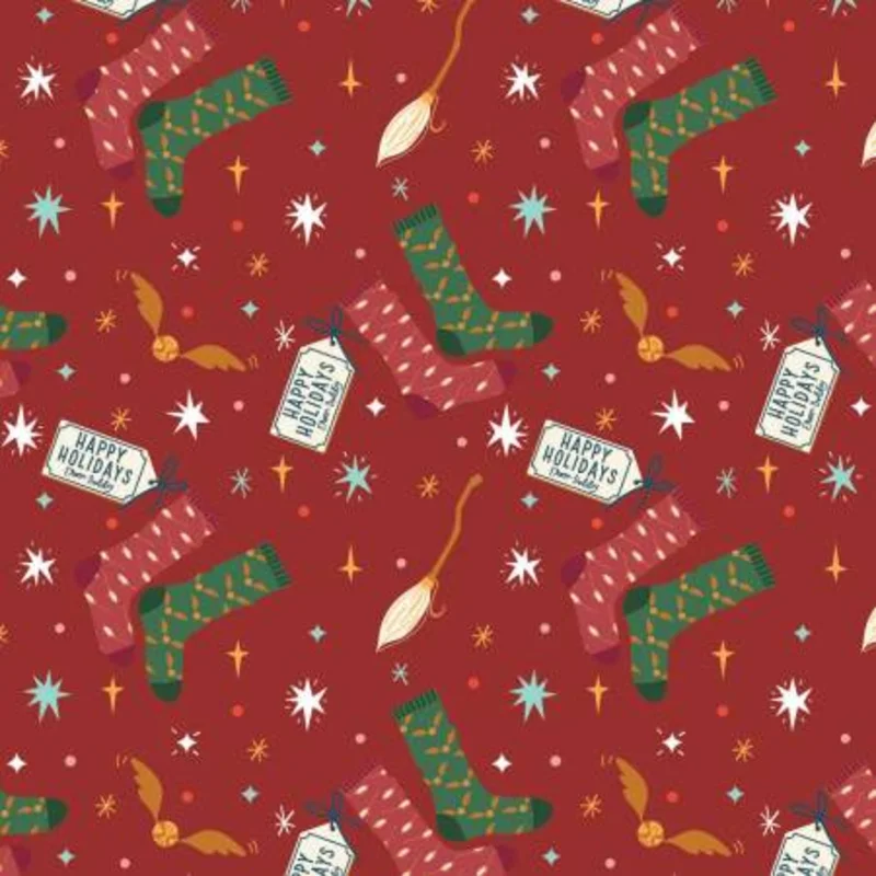 Harry Potter: Dobby Socks - Red (1/4 Yard)