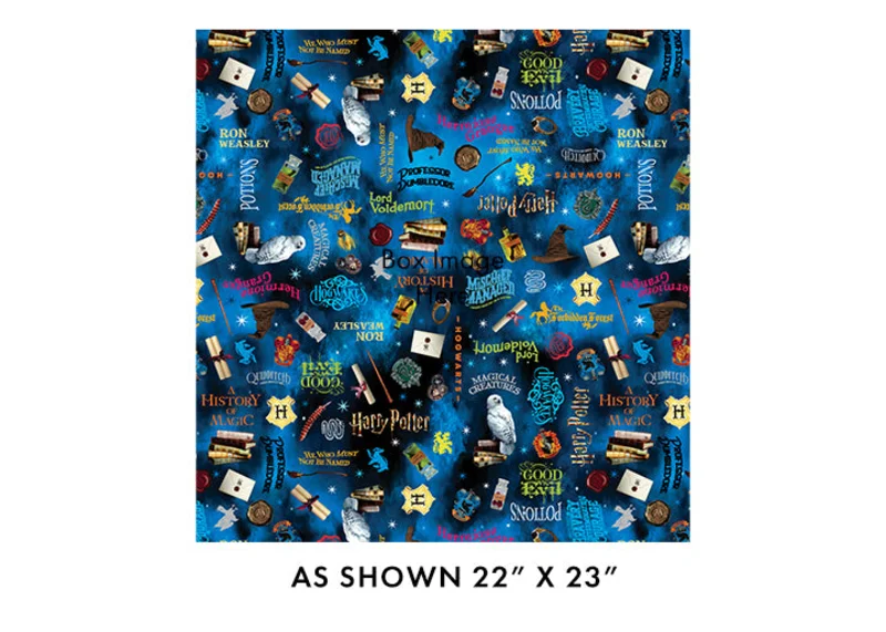 HARRY POTTER: Words 108"-Blue (1/4 Yard)