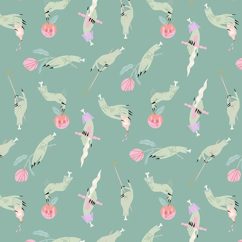 Harvest Moon: Witchy Hands- Absinthe (1/4 Yard)