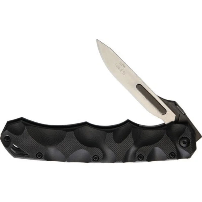 Havalon 70218 - Piranta Black Stag Linerlock