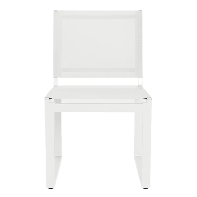 Hayman Armless Dining Chair, Aluminum White