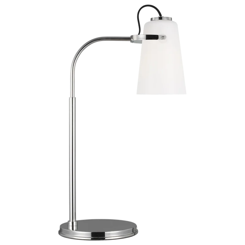 Hazel Task Table Lamp, Polished Nickel