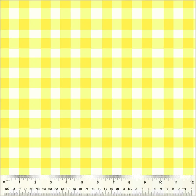 Heather Ross BY HAND: Essential Gingham-Lemon (1/4 Yard)