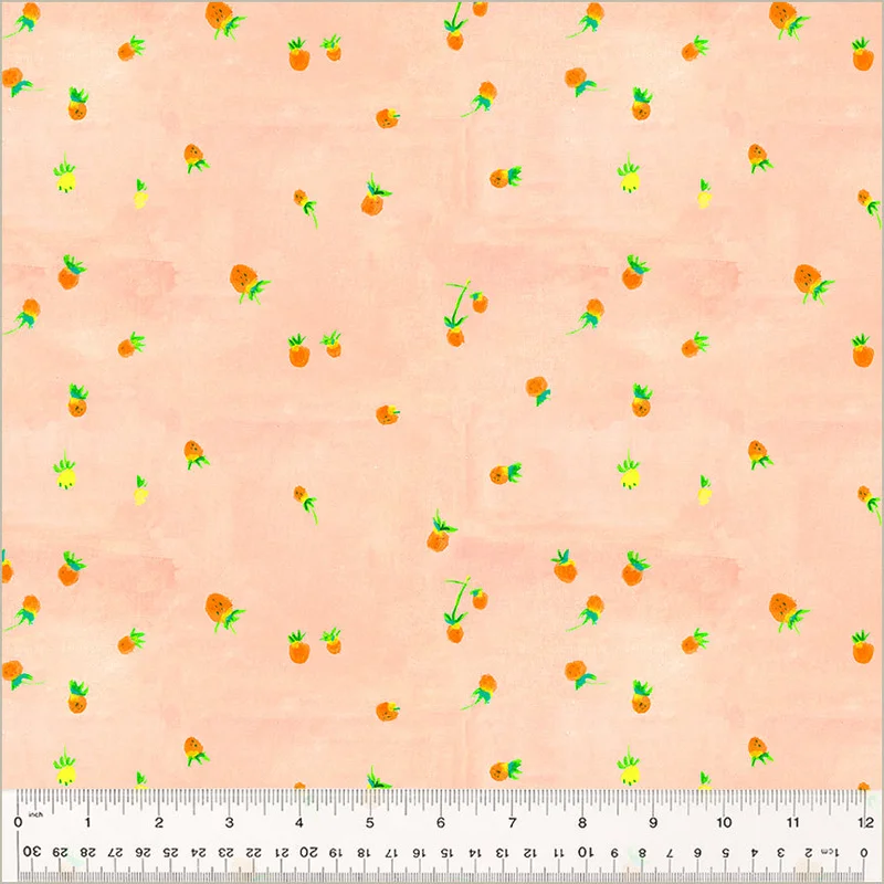 Heather Ross BY HAND: Wild Strawberries-Blush (1/4 Yard)