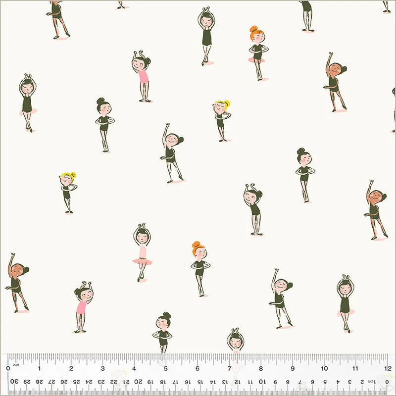 Heather Ross STUDIO EDIT: Ballerinas-Cream (1/4 Yard)