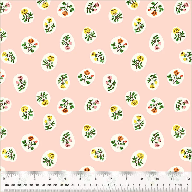 Heather Ross STUDIO EDIT: Bouquet-Blush (1/4 Yard)