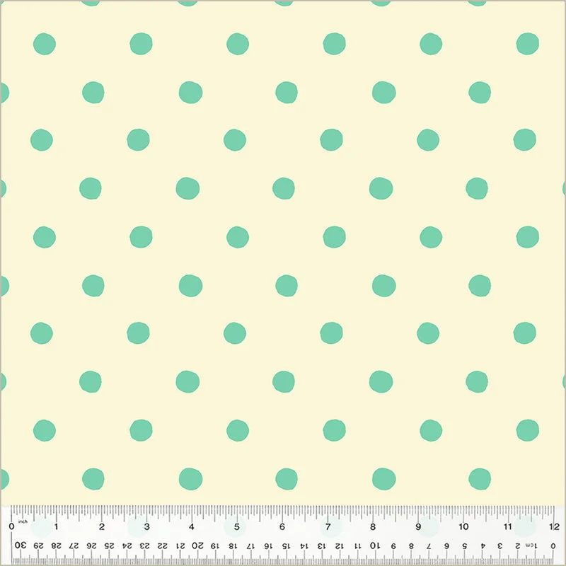 Heather Ross STUDIO EDIT: Dots-Aqua (1/4 Yard)