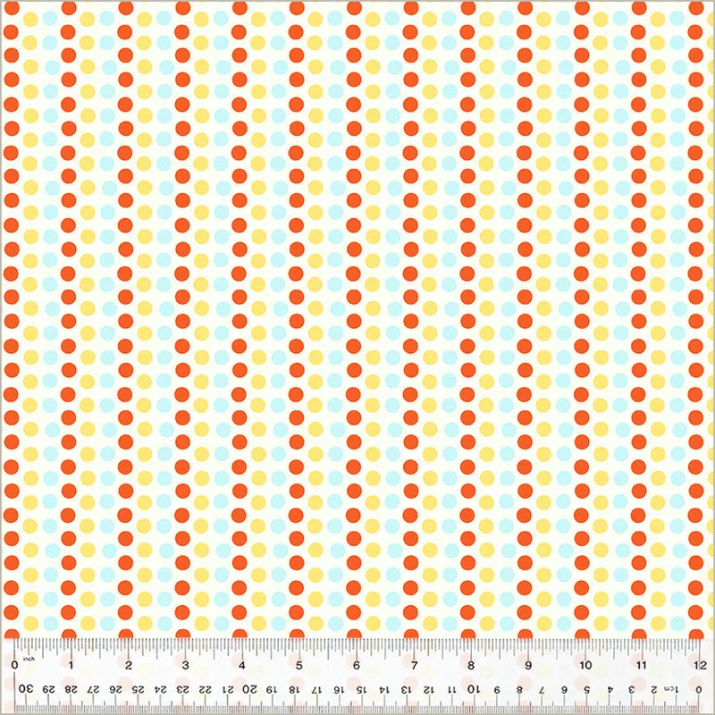Heather Ross STUDIO EDIT: Dots-Blue/Yellow (1/4 Yard)