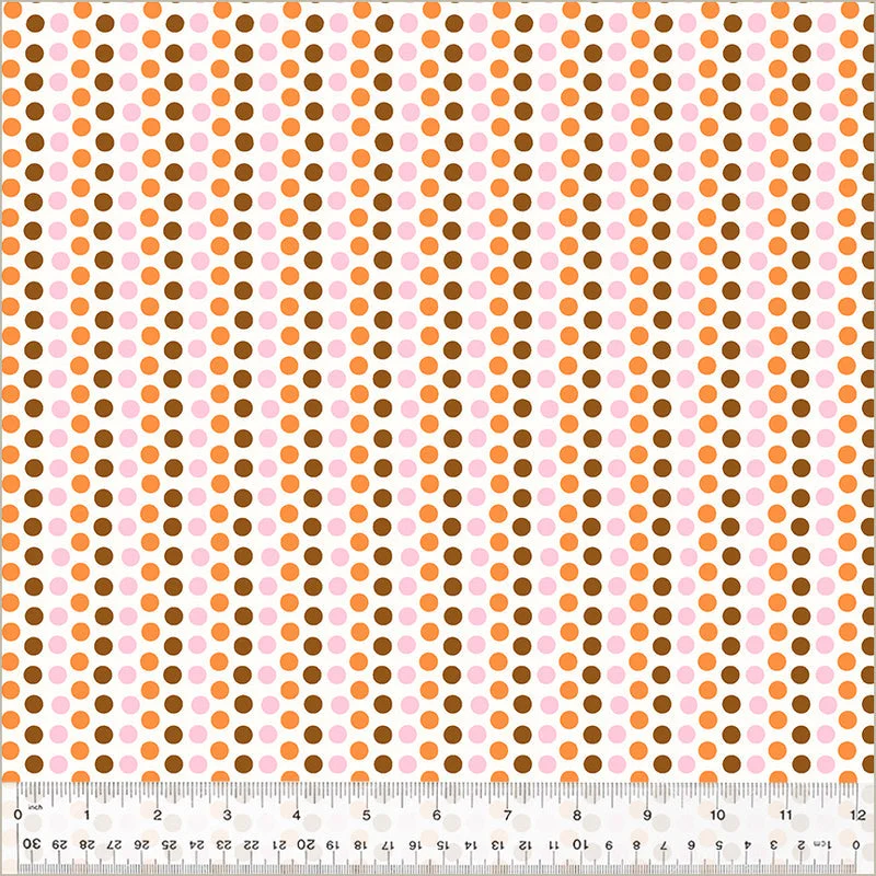 Heather Ross STUDIO EDIT: Dots-Pink/Orange (1/4 Yard)