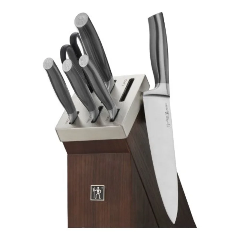 Henckels Graphite 7pc Self Sharpening Knife Block Set - Brown