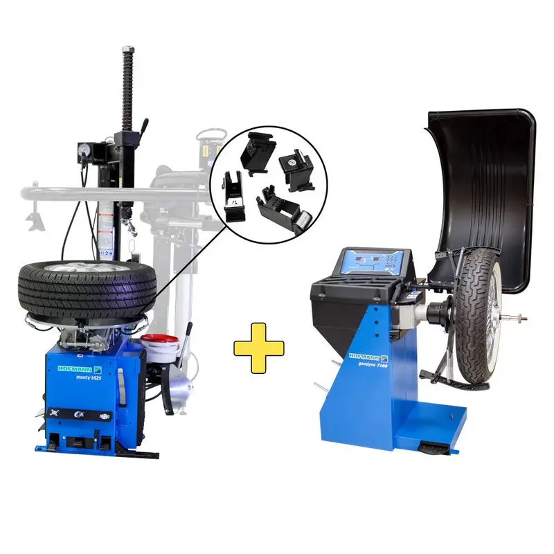 Hofmann 7100M Motorcycle Blancer & Monty 1625 Tire Changer Combo