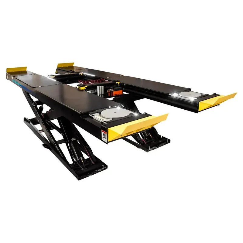 Hofmann EELR783APKG 14K Short Bay Scissor Alignment Lift w/ 2-Rolling Jacks, Locking SS Turntables, Paddle & Air Line Kit