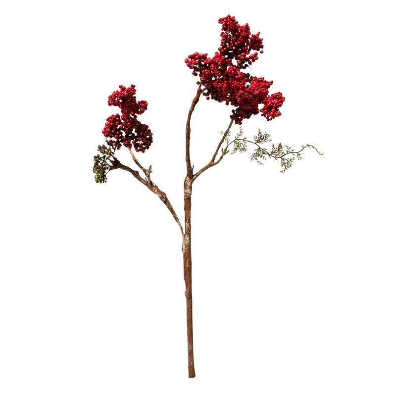 Holiday Red Artificial Berries Pick, 18"