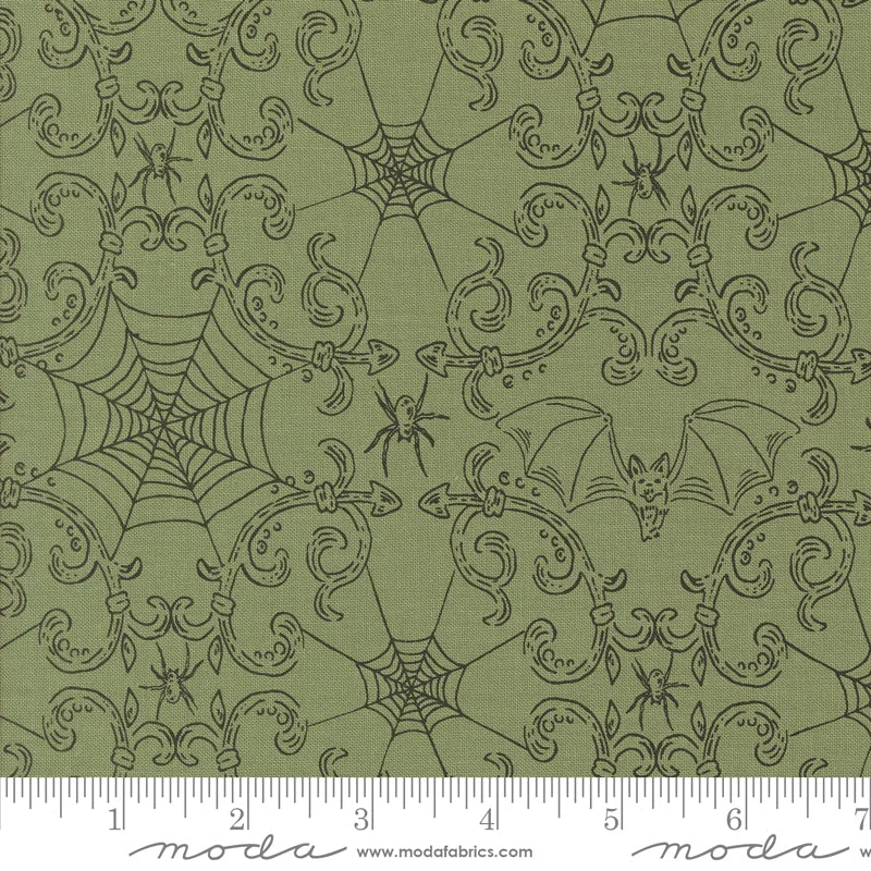 HOME SWEET HAUNT: Rod Iron-Moss (1/4 Yard)