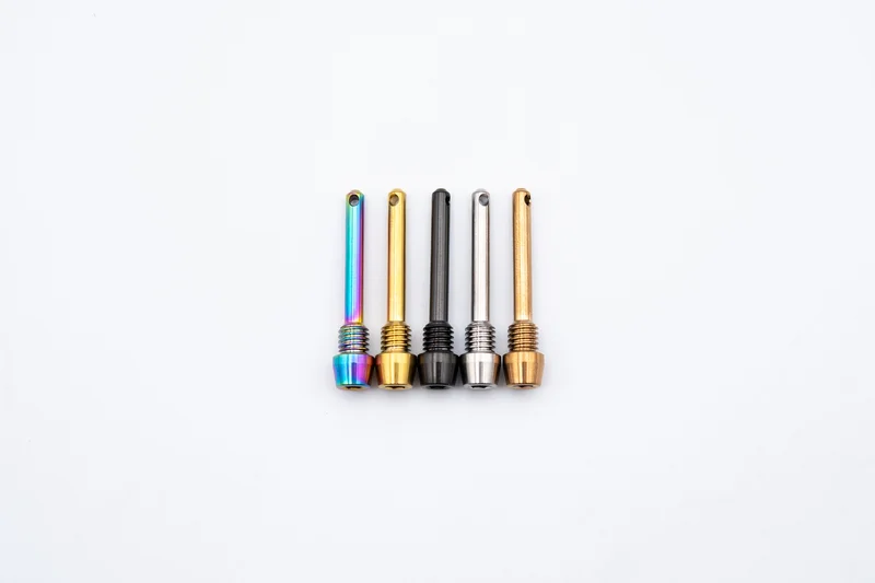 Hope Brake Pad Retaining Axle Titanium Bolt Rainbow Oil Slick