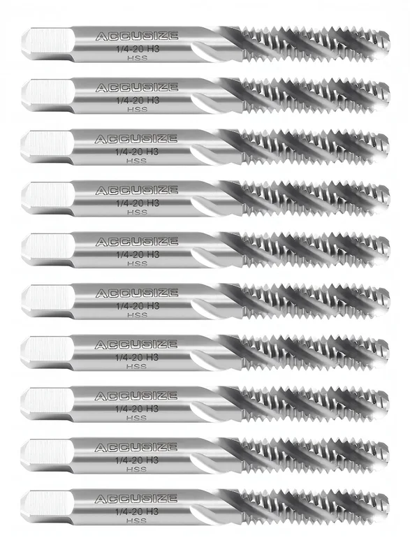 HSS Spiral Flute Taps, ANSI, Ground, 10 pcs/set or 5pcs/set