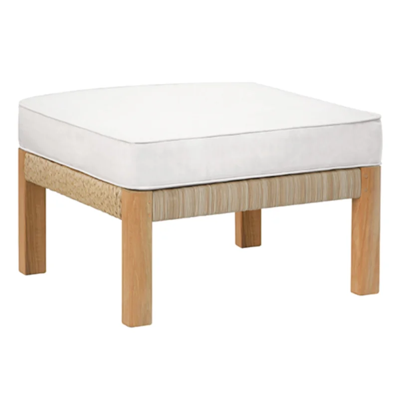 Hudson Ottoman, Natural Cord/Canvas