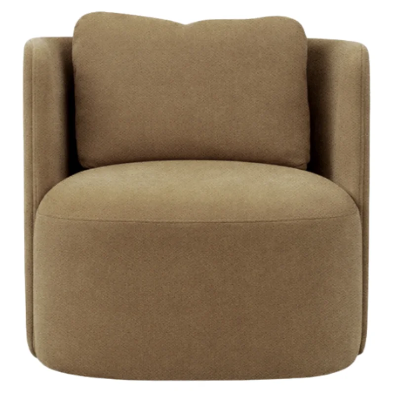 Hudson Swivel Club Chair, Banks Caramel Velvet