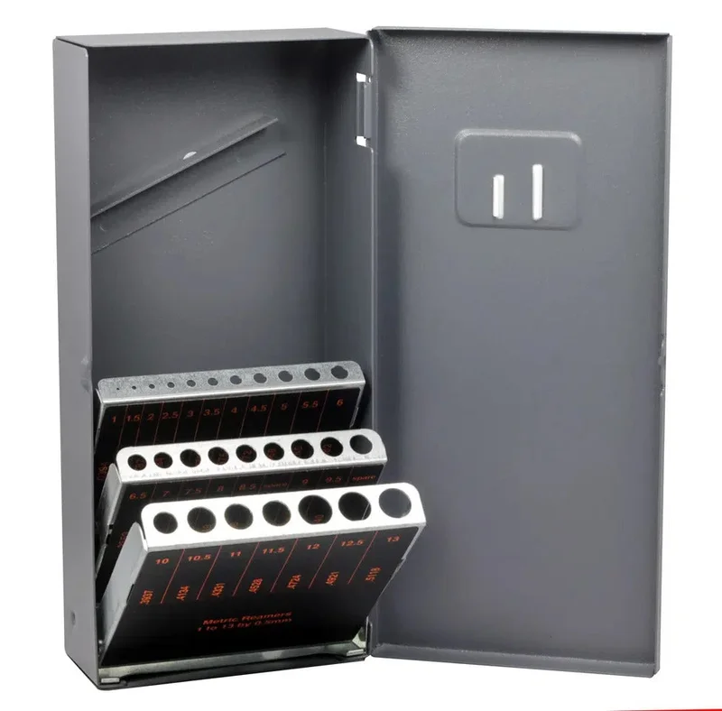 HUOT Steel Box 1mm to 13mm by .50mm Reamers Cutting Tool Index, 0001-2130