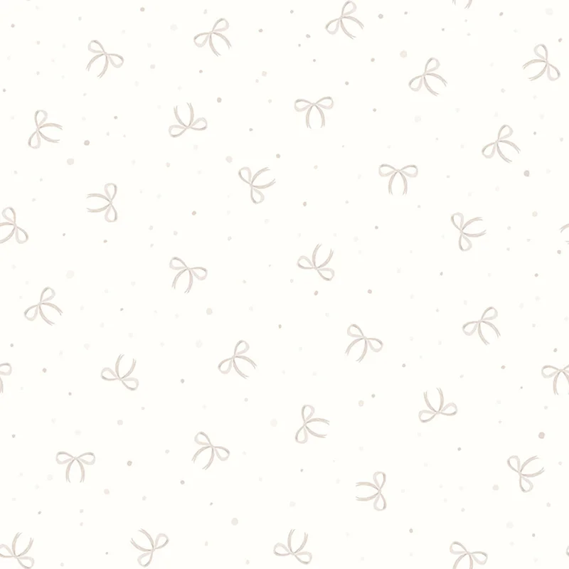 Hush Hush 5: Peek-a-Bow-White/Gray (1/4 Yard)