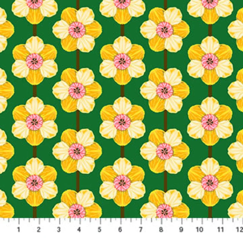 ICONIC: Daffodil-Verdant (1/4 Yard)