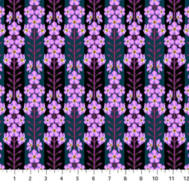ICONIC: Forget Me Not-Indigo (1/4 Yard)