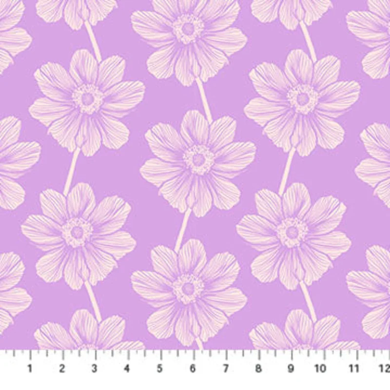 INDELIBLE: Anemone-Lilac (1/4 Yard)
