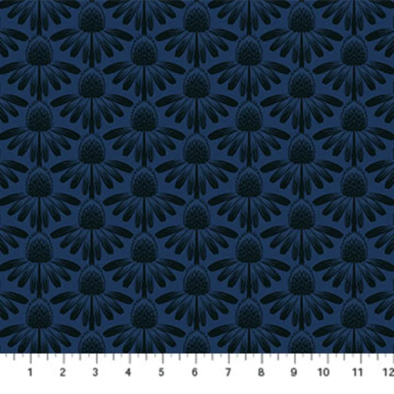 INDELIBLE: Coneflower-Night (1/4 Yard)