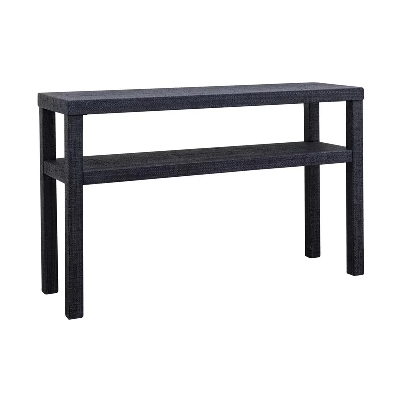 Indigo Road by Egypt Sherrod Gia Raffia Console Table - Navy, 47"W x 15"D