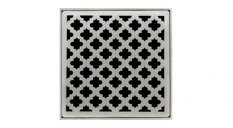Infinity Drain - 4" x 4" Square Center Drain - MD 4 Moor Series Drain (Complete Kit)