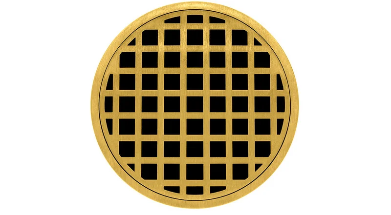Infinity Drain - 5" Round Center Drain - RQD 5 High Flow Squares Series Drain (Complete Kit)