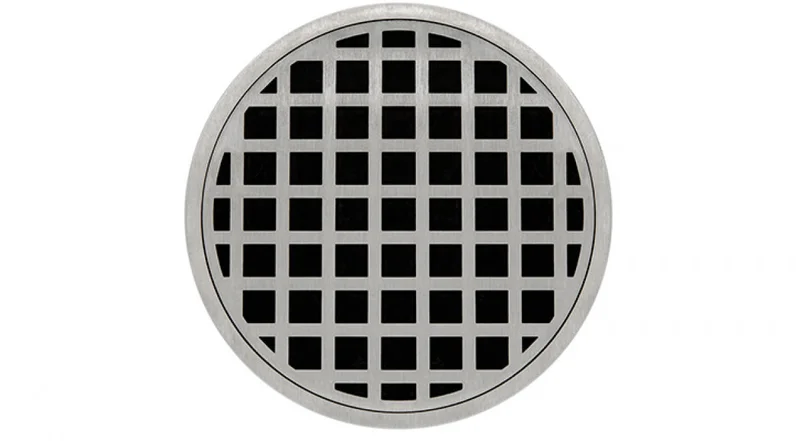Infinity Drain - 5" Round Center Drain - RQD 5 Squares Series Drain (Complete Kit)