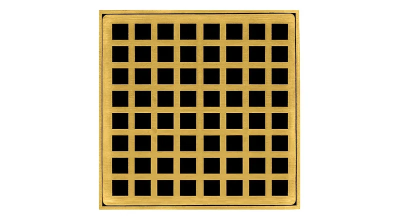 Infinity Drain - 5" x 5" Square Center Drain - QD 5 High Flow Squares Series Drain (Complete Kit)